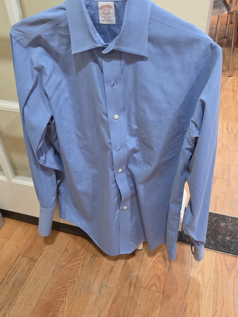 Brooks Brothers Light Blue Dress Shirt with Chest Pocket